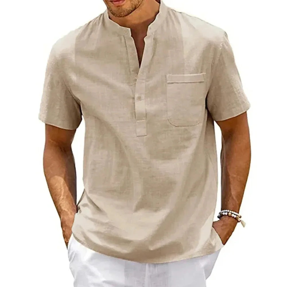 Men’s Cotton Linen Shirt – Casual & Lightweight Summer Style