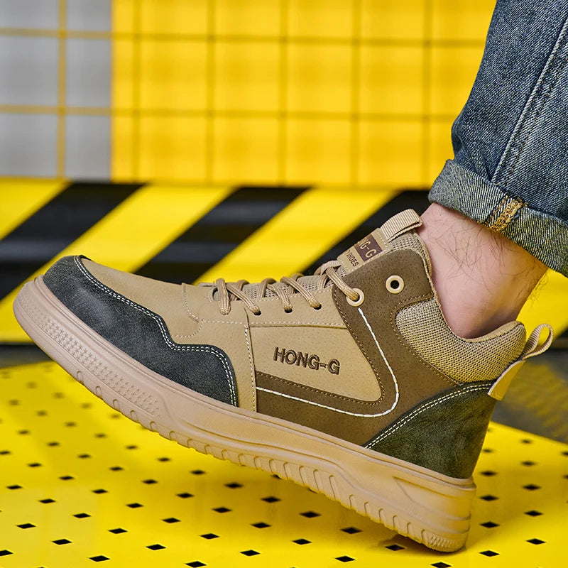 Men’s Steel Toe Safety Work Boots – Waterproof, Slip-Resistant & Lightweight Protection