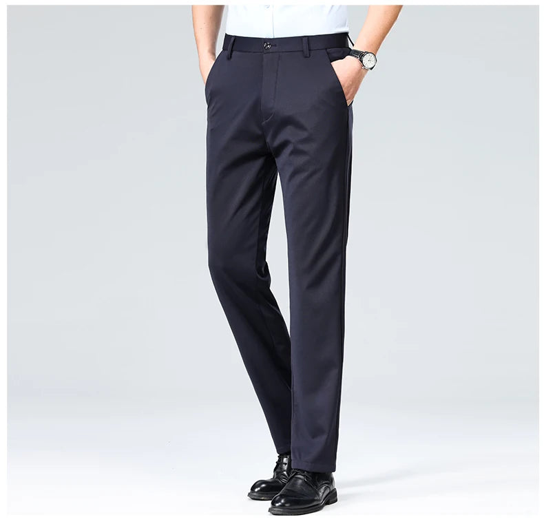Men’s Formal Slim-Fit Dress Pants – Business & Casual Suit Trousers