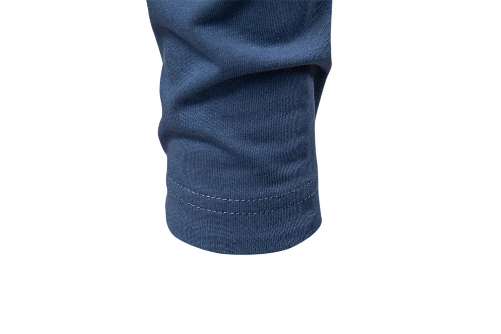 Men’s Long Sleeve Cotton T-Shirt AIOPESON  – Casual Henley Collar Basic Tee