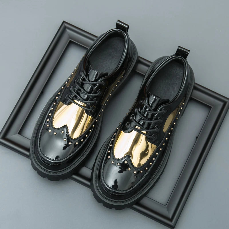 Men’s Formal Oxford Dress Shoes – Patent Leather Wedding & Business Shoes