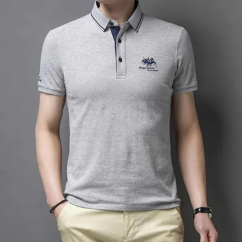 Men’s Embroidered Polo Shirt – Summer Casual