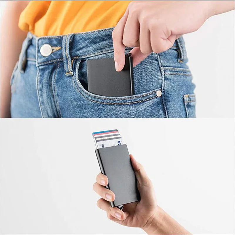 Smart Wallet – Slim Metal Card Holder for Men & Women