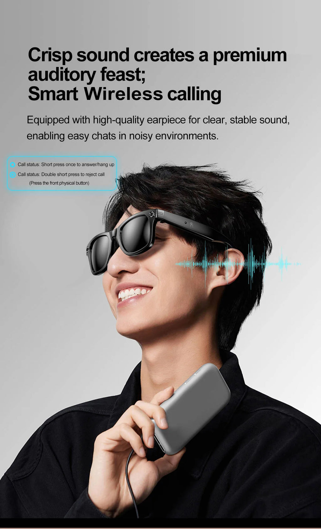 AI Smart Photochromic Glasses 4K  – Camera, Bluetooth Call, Music & Real-Time Translation