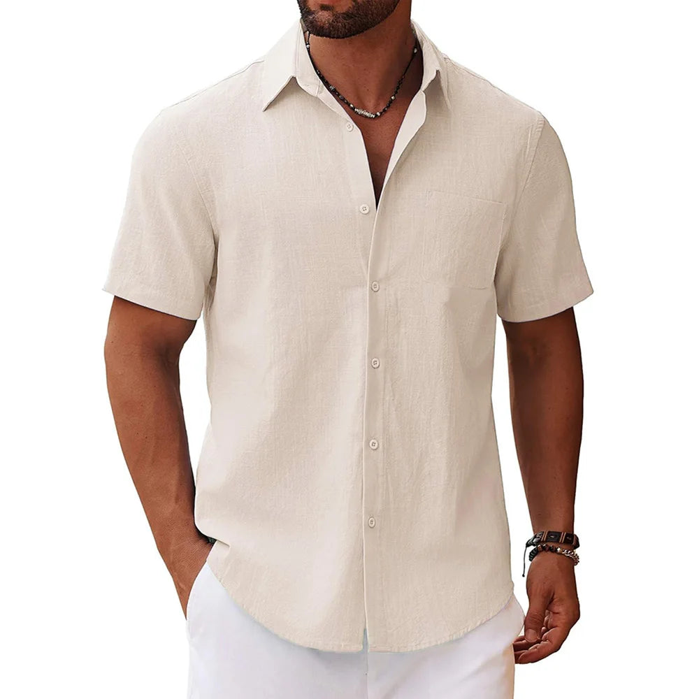 Men’s Cotton Linen Shirt – Lightweight, Breathable & Casual Daily Wear