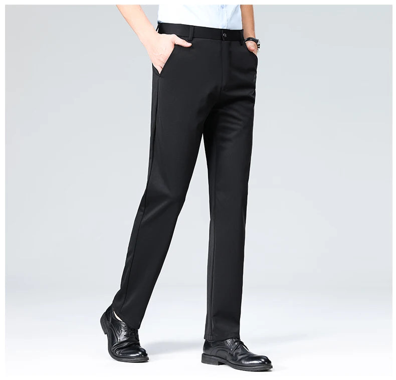 Men’s Formal Slim-Fit Dress Pants – Business & Casual Suit Trousers