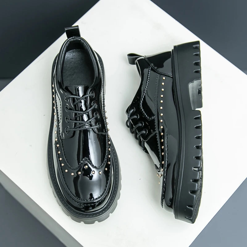 Men’s Formal Oxford Dress Shoes – Patent Leather Wedding & Business Shoes