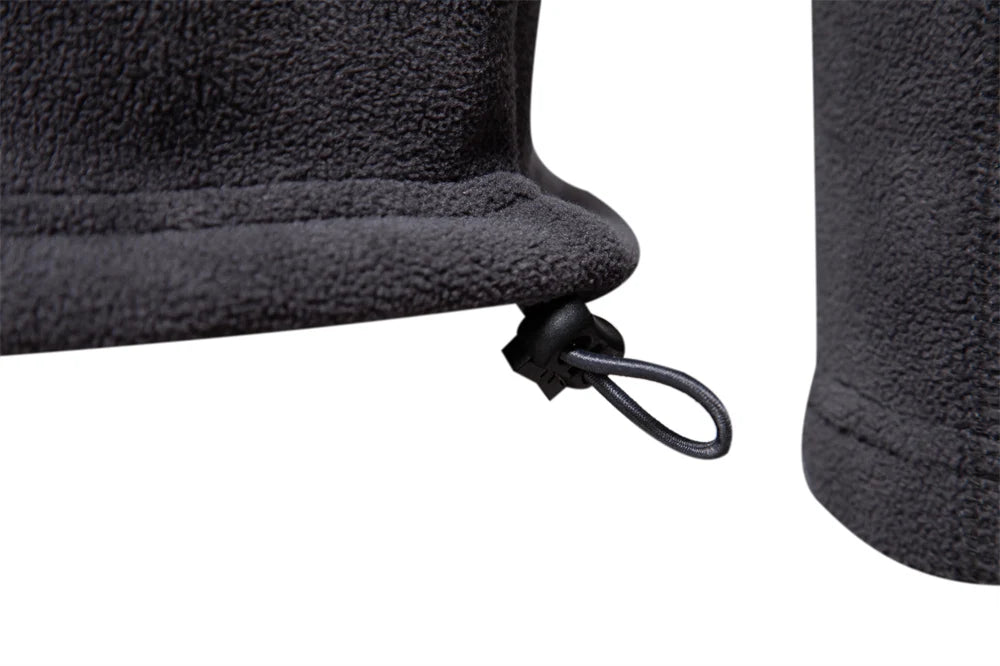 Men’s Thick Fleece Jacket – Warm Zipper Neck Pullover Sweatshirt