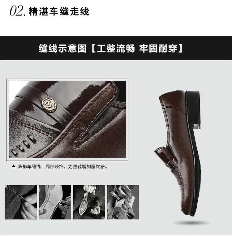 Men’s Dress Shoes – Classic Slip-On Formal Loafers for Business & Wedding