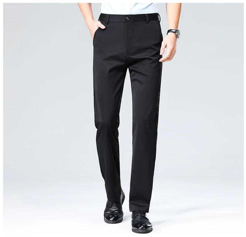 Men’s Formal Slim-Fit Dress Pants – Business & Casual Suit Trousers