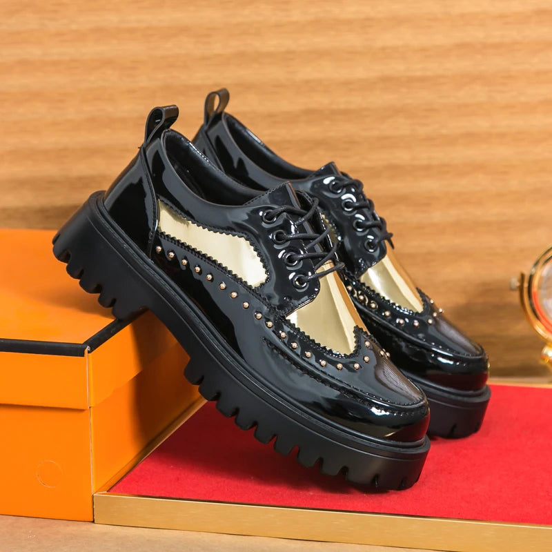 Men’s Formal Oxford Dress Shoes – Patent Leather Wedding & Business Shoes