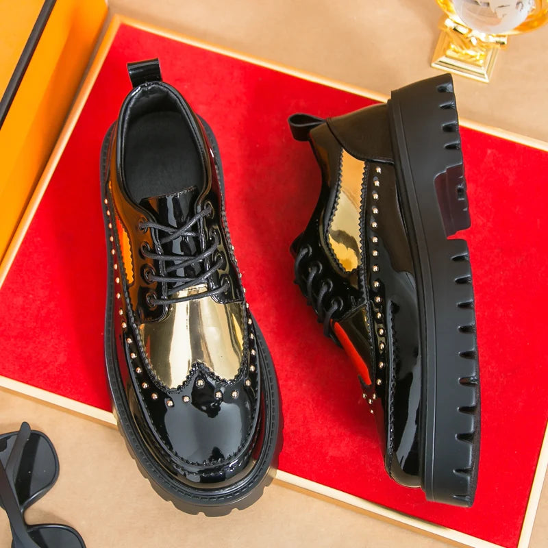 Men’s Formal Oxford Dress Shoes – Patent Leather Wedding & Business Shoes