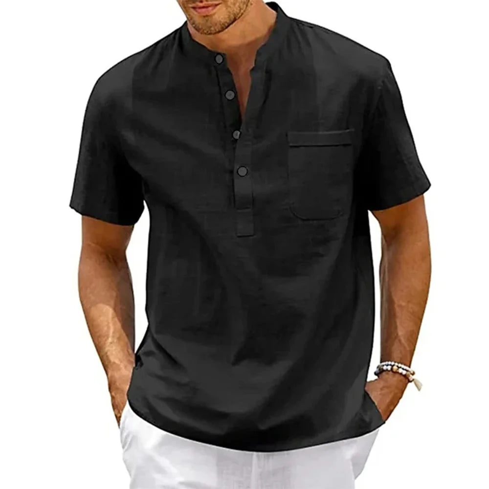 Men’s Cotton Linen Shirt – Casual & Lightweight Summer Style