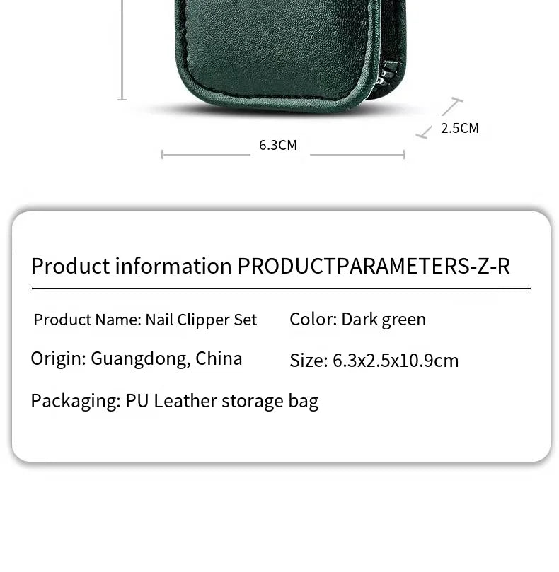 Nail Clippers & Scissors Set – Portable 6-Piece Stainless Steel Manicure Kit