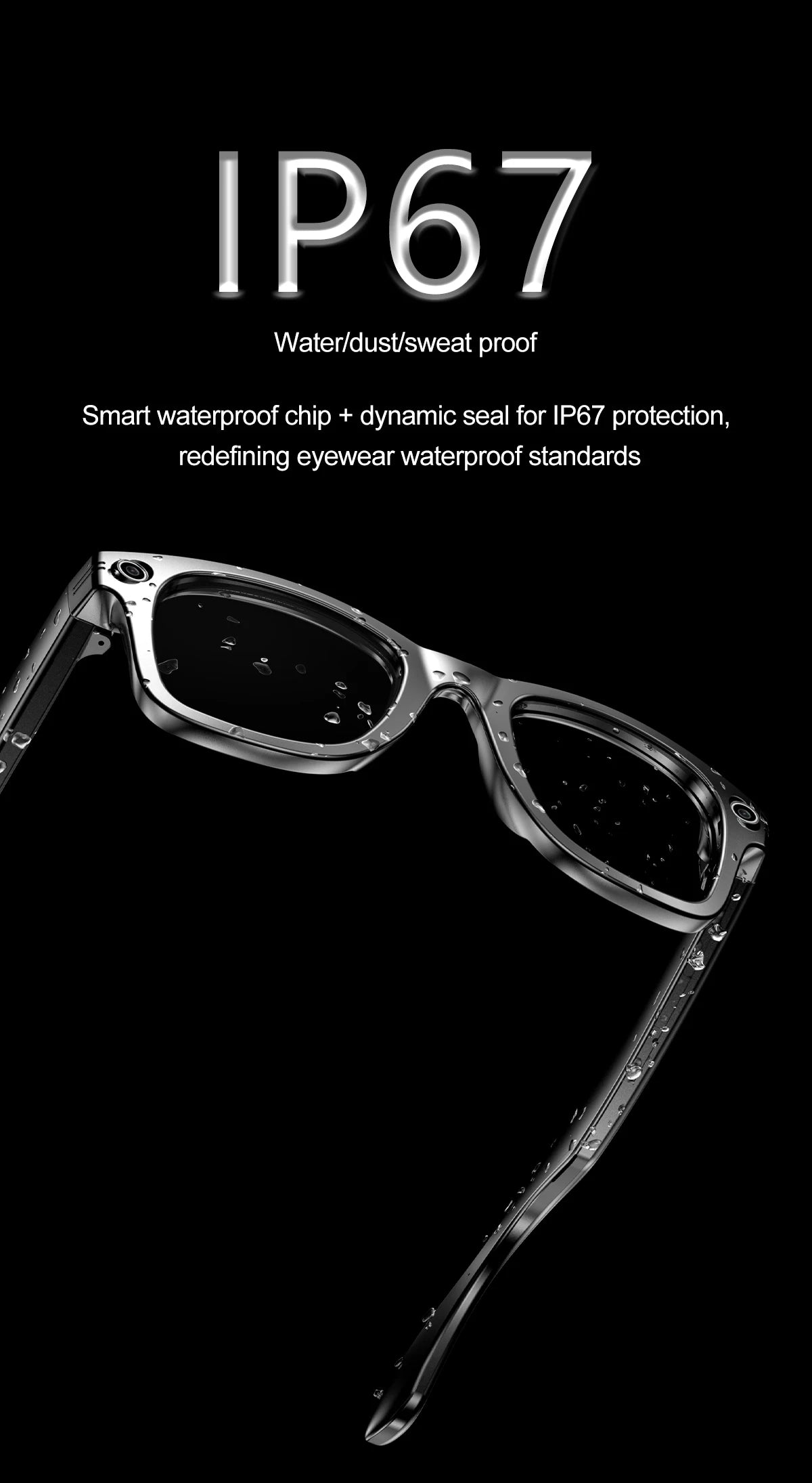 AI Smart Photochromic Glasses 4K  – Camera, Bluetooth Call, Music & Real-Time Translation