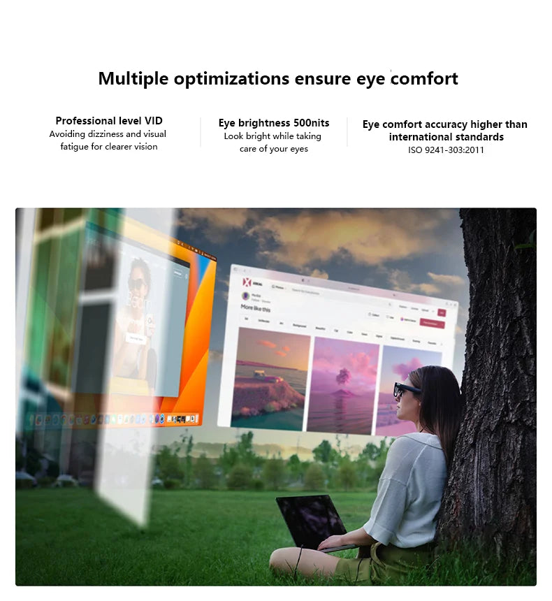 XREAL Air 2 AR Glasses – Massive 130" Full HD Screen, Lightweight & Comfortable