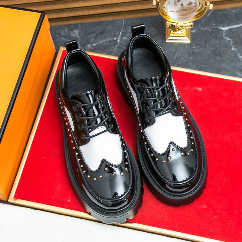 Men’s Formal Oxford Dress Shoes – Patent Leather Wedding & Business Shoes