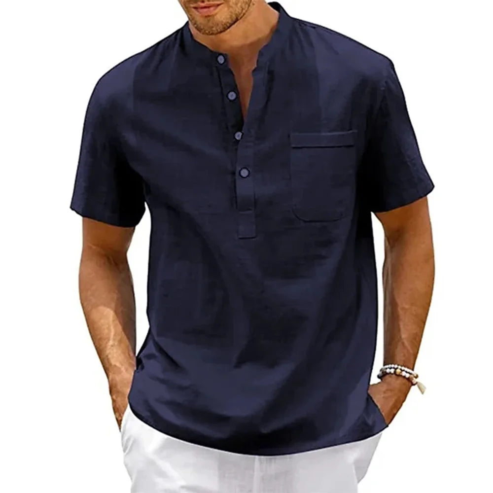Men’s Cotton Linen Shirt – Casual & Lightweight Summer Style