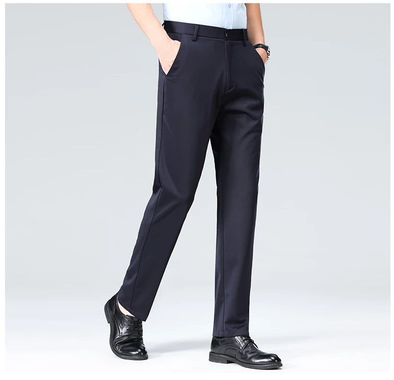 Men’s Formal Slim-Fit Dress Pants – Business & Casual Suit Trousers