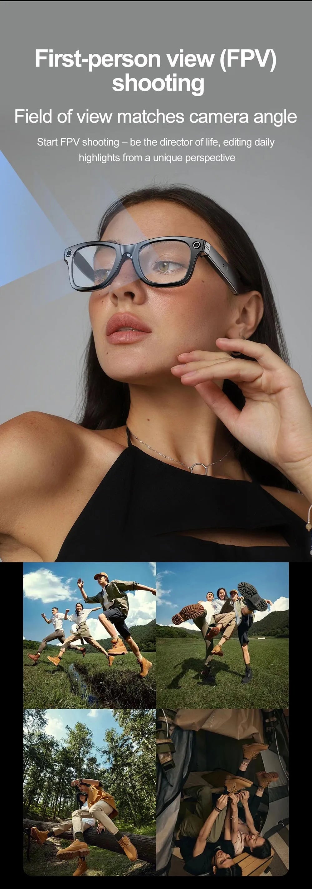 AI Smart Photochromic Glasses 4K  – Camera, Bluetooth Call, Music & Real-Time Translation