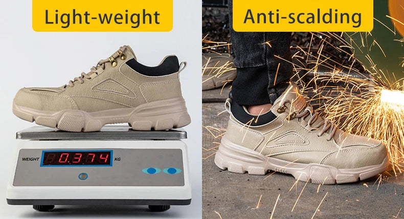 Men’s Safety Shoes with Steel Toe – Indestructible Protective Work Footwear