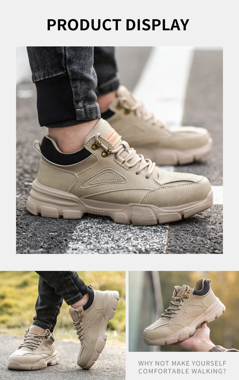 Men’s Safety Shoes with Steel Toe – Indestructible Protective Work Footwear