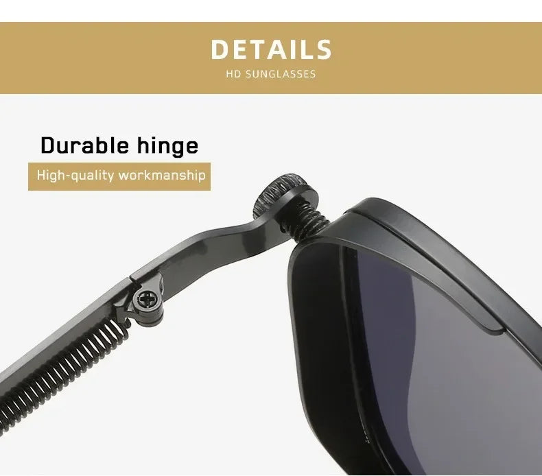 Retro Polarized Sunglasses – Metal Frame UV400 Protection
