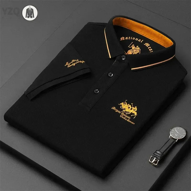 Men’s Embroidered Polo Shirt – Summer Casual