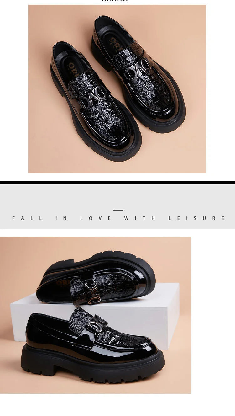 Luxury Men’s Leather Oxford Shoes – Business, Casual & Formal Comfort