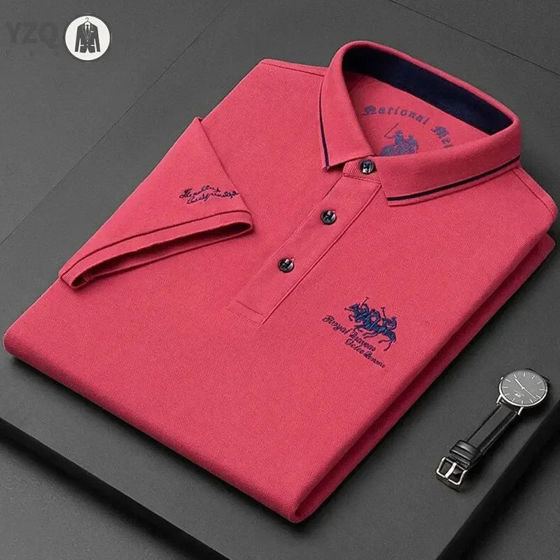 Men’s Embroidered Polo Shirt – Summer Casual