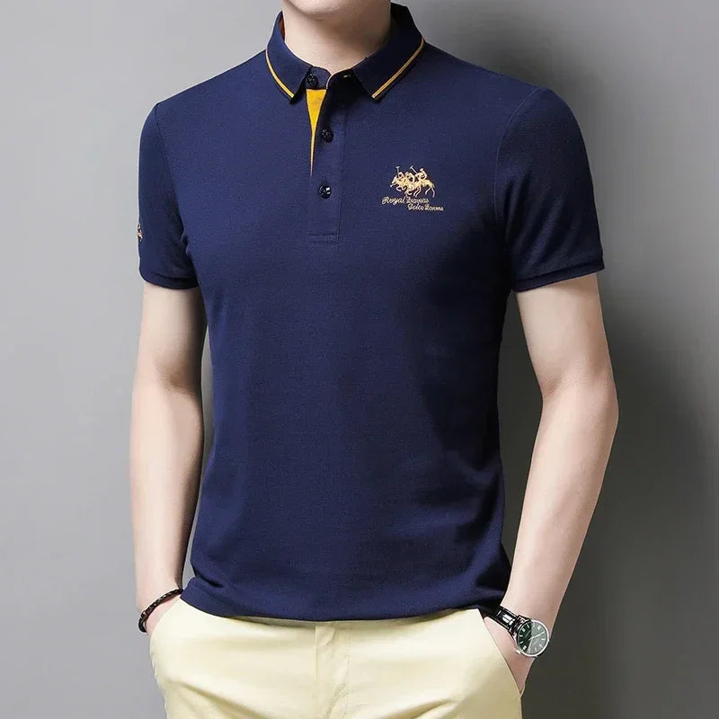 Men’s Embroidered Polo Shirt – Summer Casual