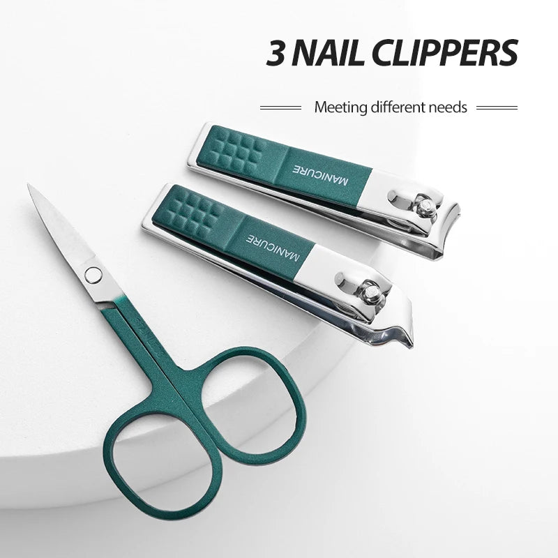 Nail Clippers & Scissors Set – Portable 6-Piece Stainless Steel Manicure Kit