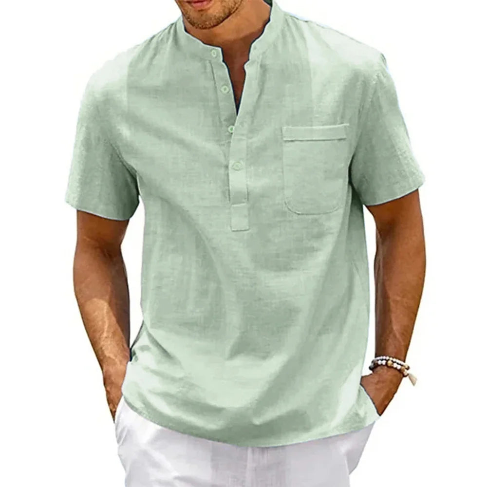 Men’s Cotton Linen Shirt – Casual & Lightweight Summer Style