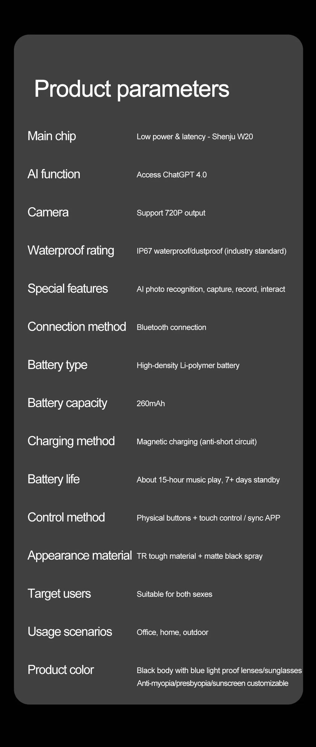 AI Smart Photochromic Glasses 4K  – Camera, Bluetooth Call, Music & Real-Time Translation