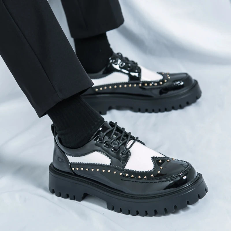 Men’s Formal Oxford Dress Shoes – Patent Leather Wedding & Business Shoes