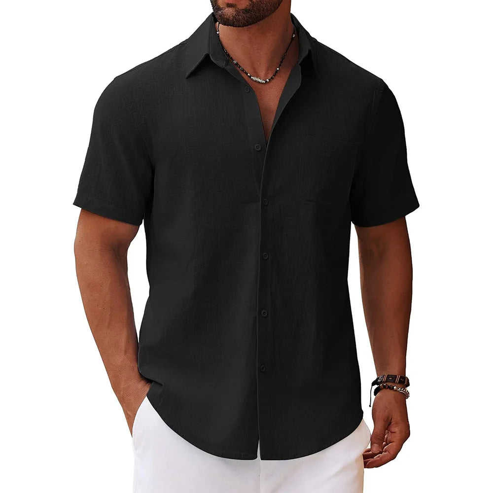 Men’s Cotton Linen Shirt – Lightweight, Breathable & Casual Daily Wear