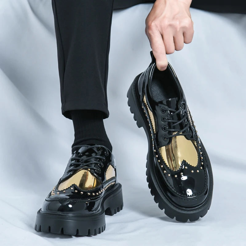 Men’s Formal Oxford Dress Shoes – Patent Leather Wedding & Business Shoes