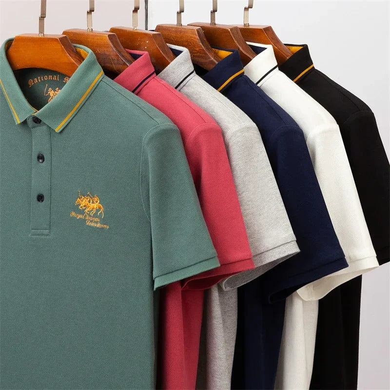 Men’s Embroidered Polo Shirt – Summer Casual