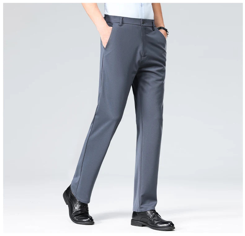 Men’s Formal Slim-Fit Dress Pants – Business & Casual Suit Trousers