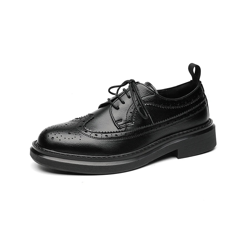 Classic Men’s Brogues – Patent Leather Oxford Shoes for Wedding & Formal Events
