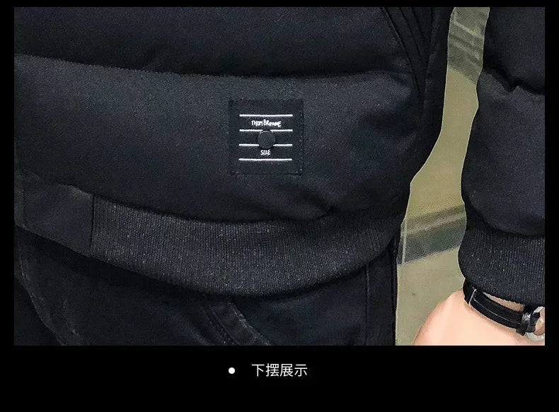 Men’s Winter Down Jacket – Slim Casual Hooded Parka, Warm & Windproof