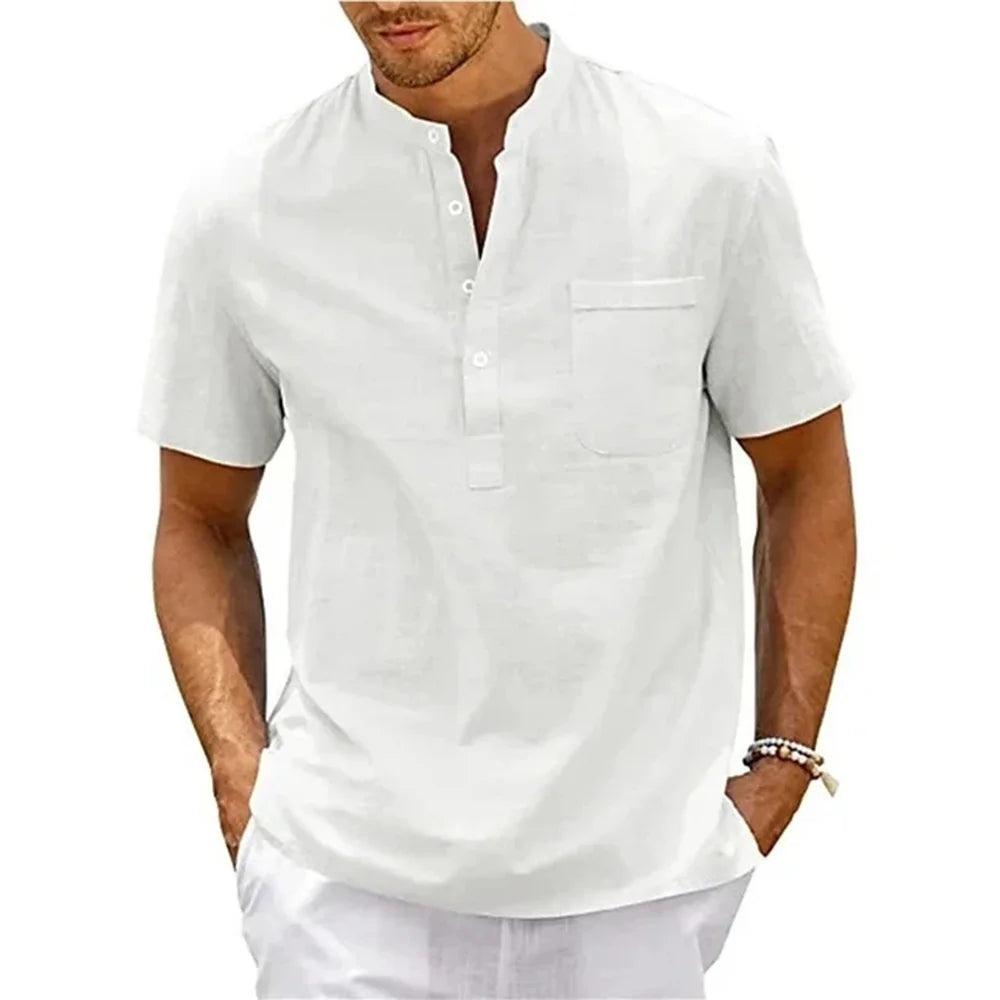 Men’s Cotton Linen Shirt – Casual & Lightweight Summer Style