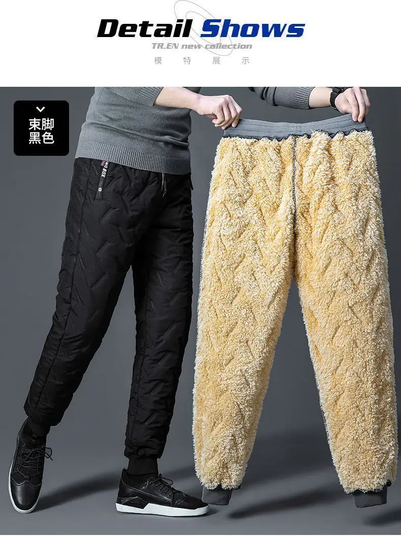 Winter Lambswool Warm Pants – Men’s Fleece Joggers