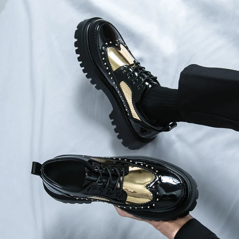 Men’s Formal Oxford Dress Shoes – Patent Leather Wedding & Business Shoes