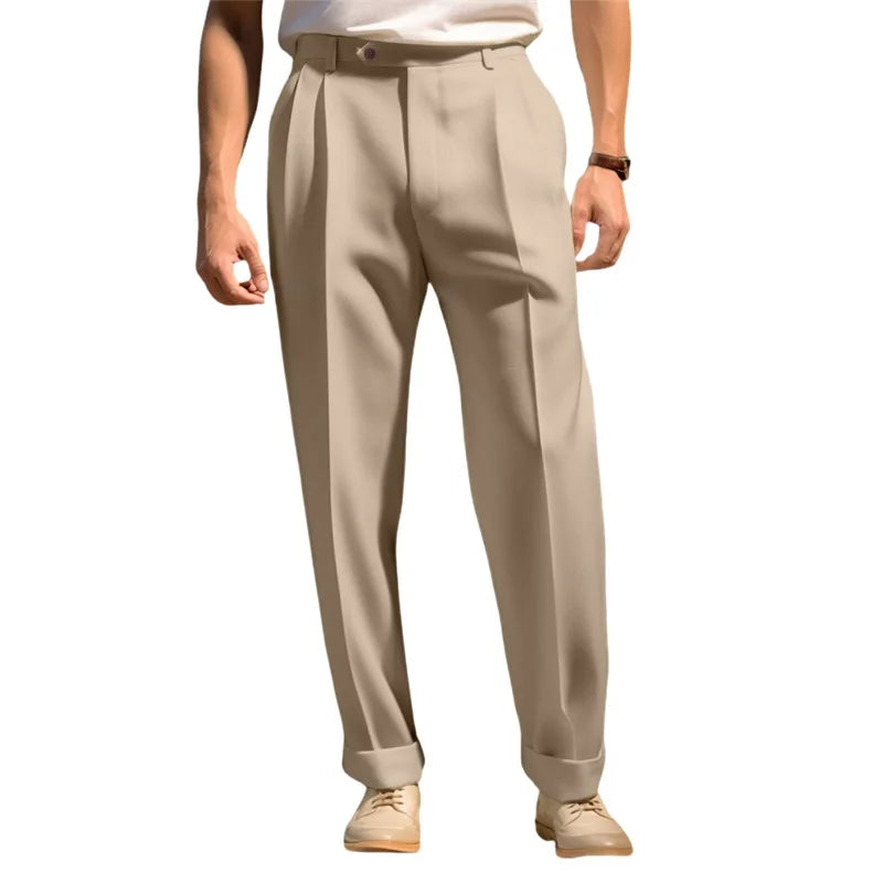 Men’s Classic Fit Dress Pants – Business Casual Straight Trousers