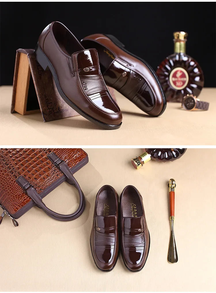Men’s Dress Shoes – Classic Slip-On Formal Loafers for Business & Wedding