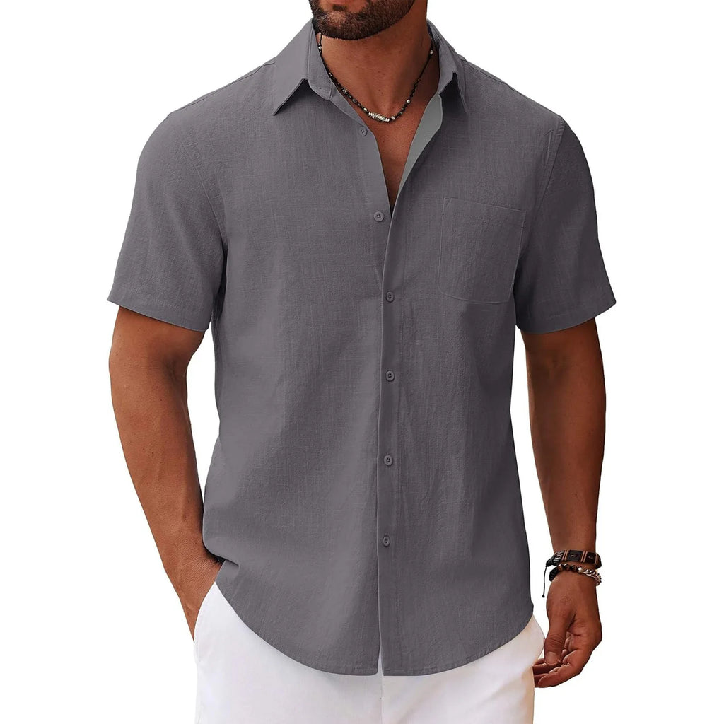 Men’s Cotton Linen Shirt – Lightweight, Breathable & Casual Daily Wear